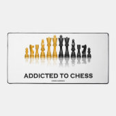 Verslaafd aan schaken (Chess Humor Gezegde) schaak Bureaumat (Voorkant)