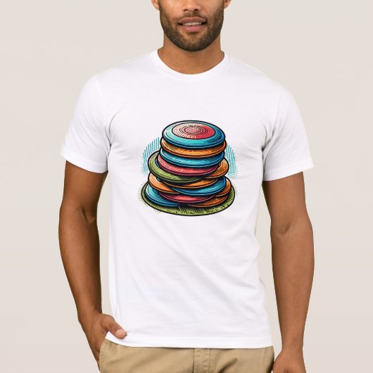Verslaafd aan schijfgolf | Grappig T-shirt (Voorkant)
