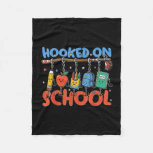 Verslaafd aan school grappige vissen eerste school fleece deken