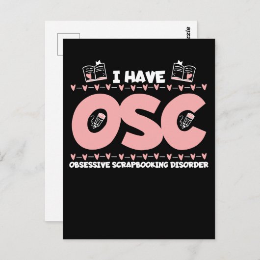 Verslaafd aan scrapbooten Crafter Grappig Boek Briefkaart (Voorkant / Achterkant)