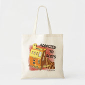 Verslaafd aan Slots custom naam Boodschappentas Tote Bag (Voorkant)