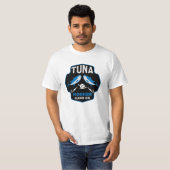Verslaafd aan tonijn Gevist T-shirt (Voorkant volledig)