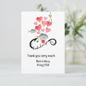 Verslaafd aan u vissen liefhebbers Bruiloft Waterv Bedankkaart (Staand voorkant)