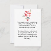 Verslaafd aan u vissen liefhebbers Bruiloft Waterv Bedankkaart (Achterkant)