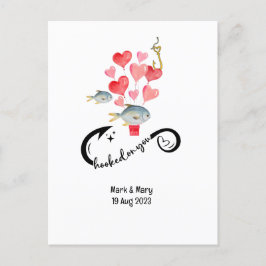 Verslaafd aan u vissen liefhebbers Bruiloft Waterv Briefkaart