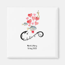 Verslaafd aan u vissen liefhebbers Bruiloft Waterv Magneet