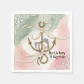 Verslaafd aan u vissen liefhebbers Bruiloft Waterv Servet (Voorkant)