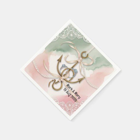 Verslaafd aan u vissen liefhebbers Bruiloft Waterv Servet (Hoek)