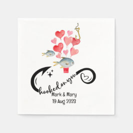 Verslaafd aan u vissen liefhebbers Bruiloft Waterv Servet