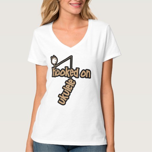 Verslaafd aan Ukulele T-shirt (Voorkant)