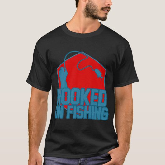 Verslaafd aan vissen t-shirt (Voorkant)