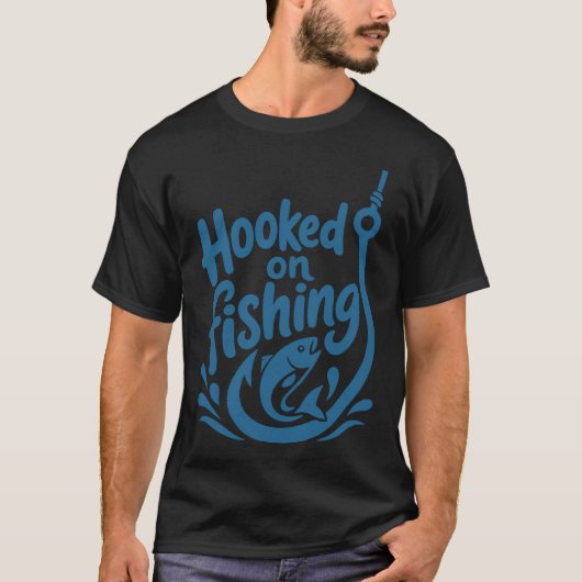 Verslaafd aan vissen t-shirt (Voorkant)