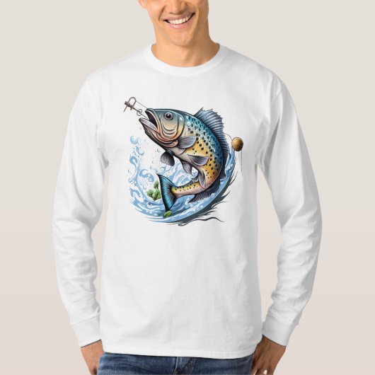 Verslaafd Aan Vissen  T-shirt (Voorkant)