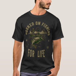 Verslaafd aan vissen t-shirt