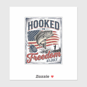 Verslaafd Aan Vrijheid 4 juli Vissen Sticker
