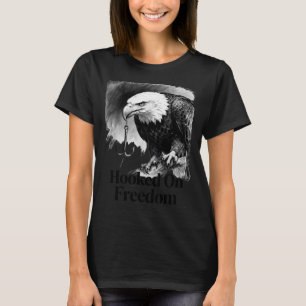 Verslaafd Aan Vrijheid Amerikaanse Zeearend Kunst T-shirt