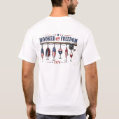 Verslaafd aan vrijheid t-shirt (Achterkant)