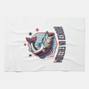 Verslaafd Aan Vrijheid Vintage Bass Vis T-Shirt On Theedoek