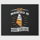 Verslaafd aan windsurfen cadeaupapier (Vlak)
