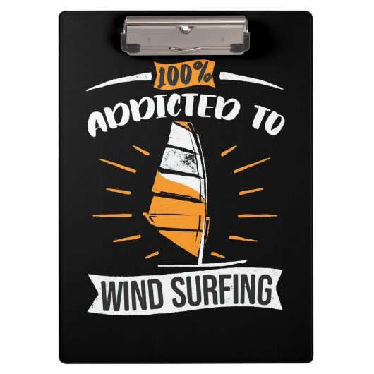 Verslaafd aan windsurfen klembord (Voorkant)