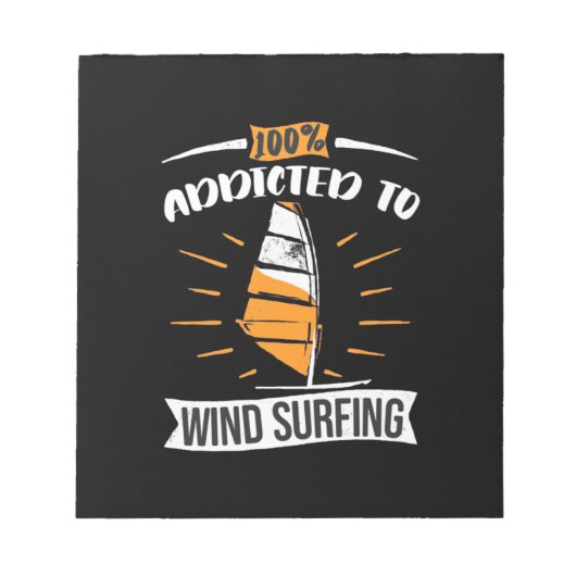 Verslaafd aan windsurfen notitieblok (Voorkant)