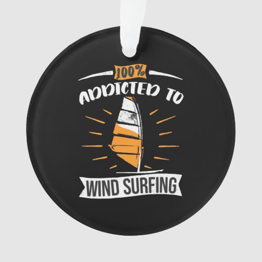 Verslaafd aan windsurfen ornament (voorkant)