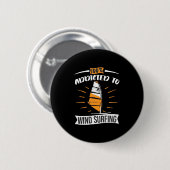 Verslaafd aan windsurfen ronde button 5,7 cm (Voorkant /achterkant)