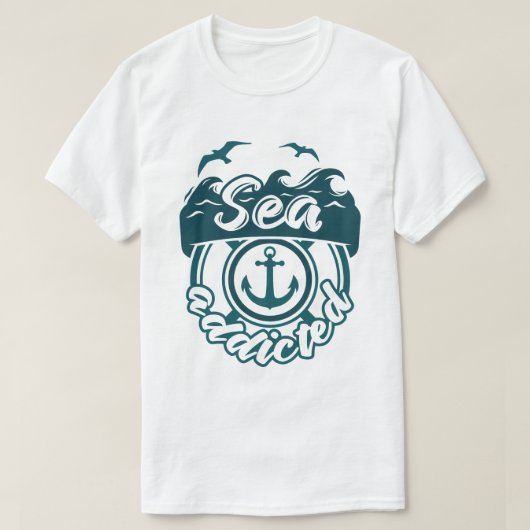 Verslaafd aan Zee T-shirt (Design voorkant)