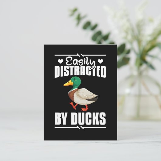 Verslaafd Boerderij Dierlijk Funny Duck Lover Briefkaart (Staand voorkant)