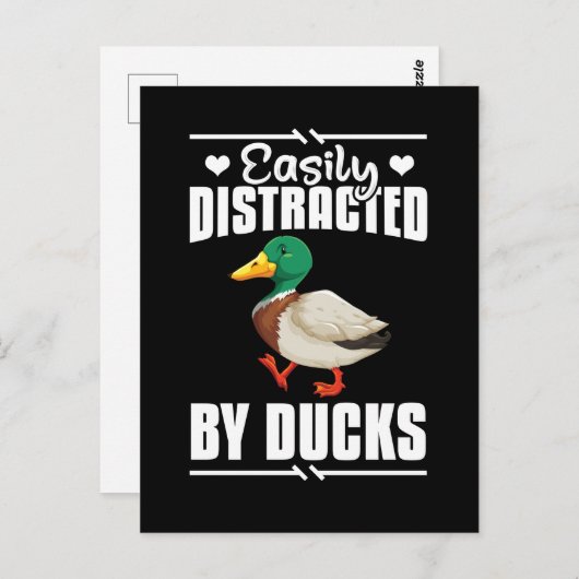 Verslaafd Boerderij Dierlijk Funny Duck Lover Briefkaart (Voorkant / Achterkant)