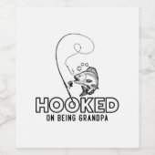 Verslaafd om opa te zijn wijn etiket (Enkel label)