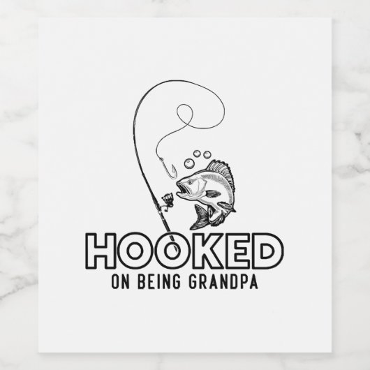 Verslaafd om opa te zijn wijn etiket (Enkel label)