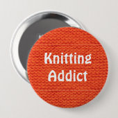 Verslaafd wolpatroon breien ronde button 4,0 cm (Voorkant /achterkant)