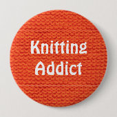 Verslaafd wolpatroon breien ronde button 4,0 cm (Voorkant)