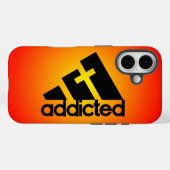 Verslaafd zwart Case-Mate iPhone case (Achterkant (horizontaal))