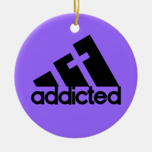 Verslaafd zwart keramisch ornament