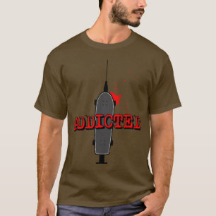 verslaafd zwart t-shirt