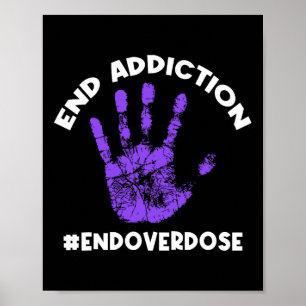 Verslaafde Bevrijden Stop Drugs Overdosis Bewustzi Poster