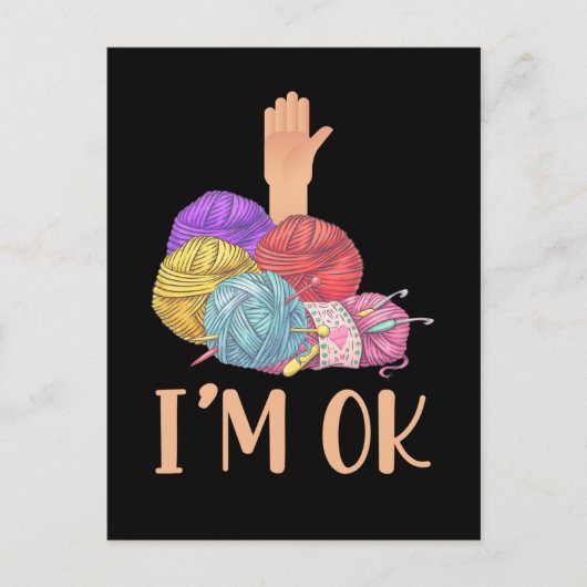 Verslaafde moeder tante Yarn Lover Briefkaart (Voorkant)