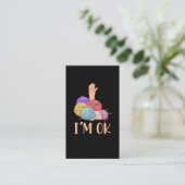 Verslaafde moeder tante Yarn Lover Visitekaartje (Staand voorkant)