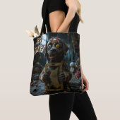Verslaafde Puppy Tote Bag (Dichtbij)