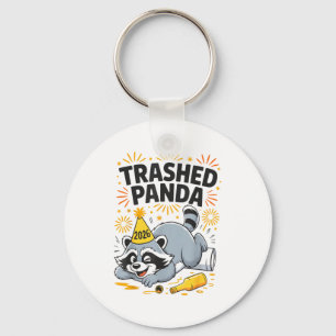 Verslaande Panda Nieuwjaar 2026 Grappige Dronken W Sleutelhanger