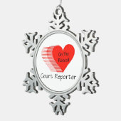 Verslag van het gerechtsverslag tin sneeuwvlok ornament (Rechts)