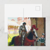 Verslagen, door Edmund Blair Leighton Briefkaart (Voorkant / Achterkant)