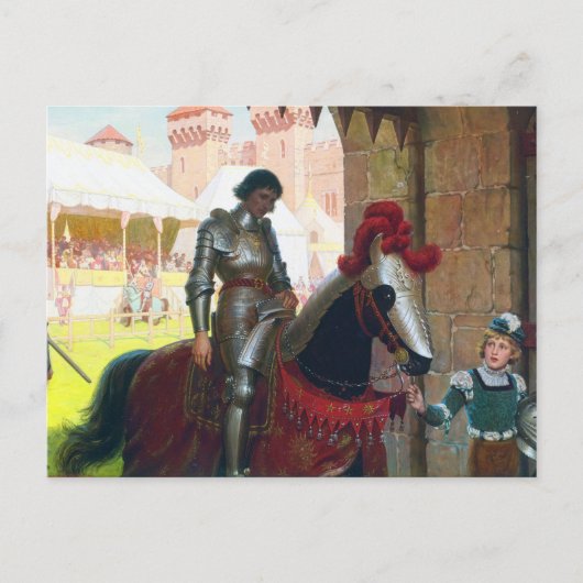 Verslagen, door Edmund Blair Leighton Briefkaart (Voorkant)