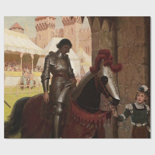 “Verslagen” door Edmund Blair Leighton Cadeaupapier (Vlak)