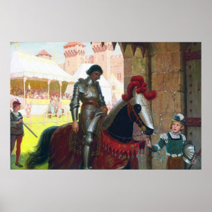 Verslagen, door Edmund Blair Leighton Poster