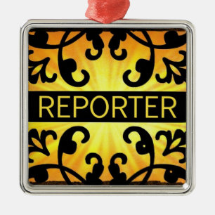 Verslaggever Damask Christmas Ornament