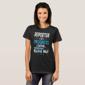 Verslaggever in uitvoering t-shirt (Voorkant volledig)