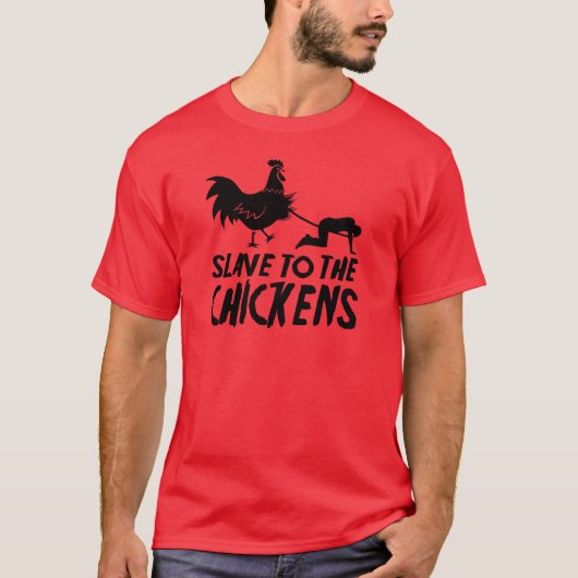 Verslaven naar kippen t-shirt (Voorkant)